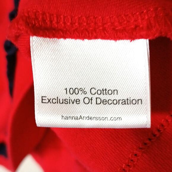 Hanna Andersson Red Abstract Stitched Dress 10 Yrs - Picture 6 of 6